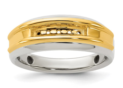 IBGoodman 14K Two-tone Five Stone Polished Men's Ring Mounting