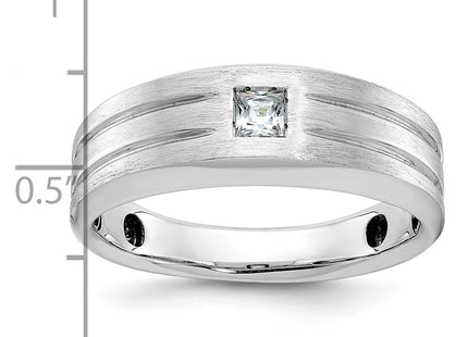 14K white gold diamond ring, another view