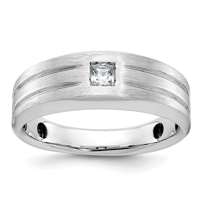 14K white gold diamond ring