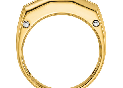 IBGoodman 14k Two-tone Five Stone Polished and Satin Men's Ring Mounting