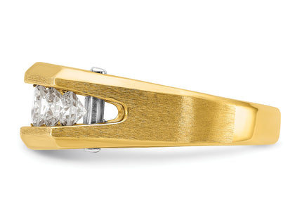 IBGoodman 14k Two-tone Five Stone Polished and Satin Men's Ring Mounting