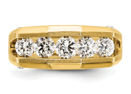 IBGoodman 14k Two-tone Five Stone Polished and Satin Men's Ring Mounting
