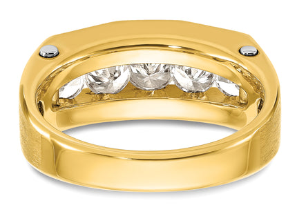 IBGoodman 14k Two-tone Five Stone Polished and Satin Men's Ring Mounting