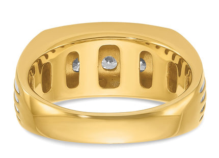 14k Yellow & Rhodium Rings Style B63723 - Classique Jewelry Inc.