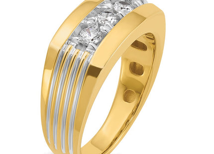 14k Yellow & Rhodium Rings Style B63723 - Classique Jewelry Inc.