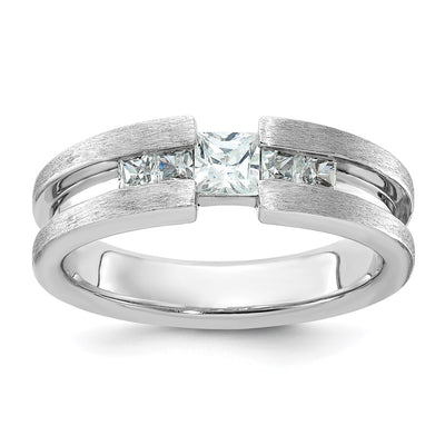 14K white gold diamond ring