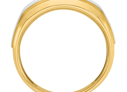 14k Yellow & Rhodium Rings Style B63824 - Classique Jewelry Inc.