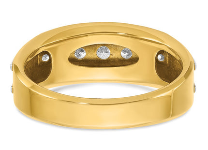 14k Yellow & Rhodium Rings Style B63824 - Classique Jewelry Inc.