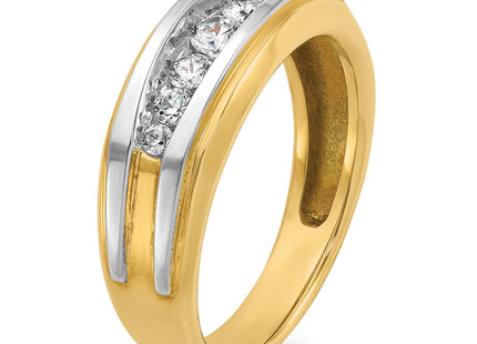 14k Yellow & Rhodium Rings Style B63824 - Classique Jewelry Inc.