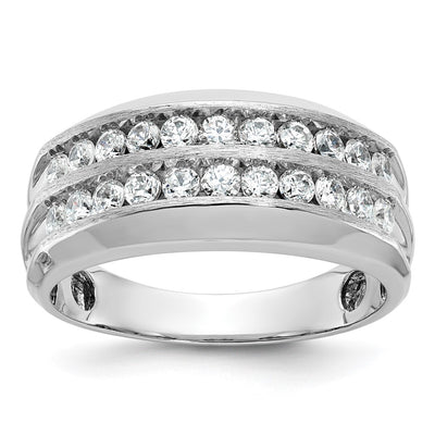 14K white gold diamond ring