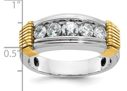 14K gold diamond ring, another view