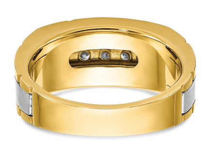IBGoodman 14K Two-tone Five Stone Polished and Satin Men's Ring Mounting