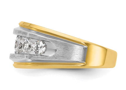 14k Yellow & Rhodium Rings Style B63942 - Classique Jewelry Inc.