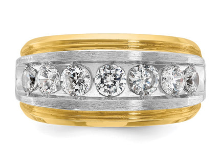 14k Yellow & Rhodium Rings Style B63942 - Classique Jewelry Inc.