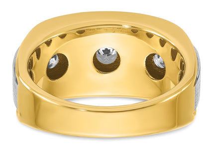 14k Yellow & Rhodium Rings Style B63942 - Classique Jewelry Inc.