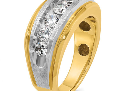 14k Yellow & Rhodium Rings Style B63942 - Classique Jewelry Inc.