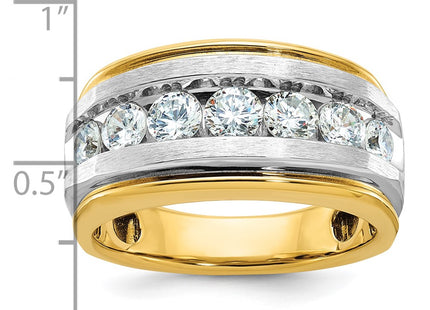 14k Yellow & Rhodium Rings Style B63942 - Classique Jewelry Inc.