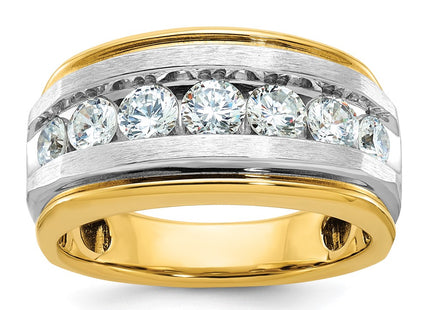 14k Yellow & Rhodium Rings Style B63942 - Classique Jewelry Inc.