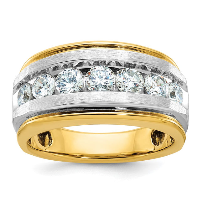 14k Yellow & Rhodium Rings Style B63942 - Classique Jewelry Inc.