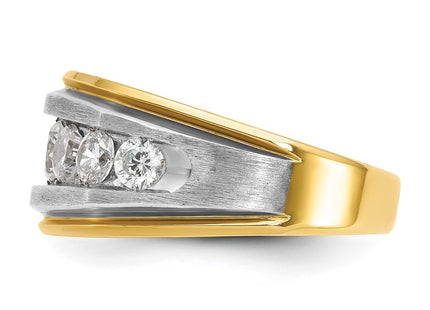 14k Yellow & Rhodium Rings Style B63943 - Classique Jewelry Inc.