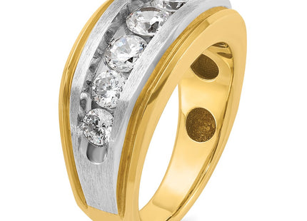 14k Yellow & Rhodium Rings Style B63943 - Classique Jewelry Inc.