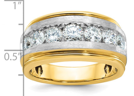 14k Yellow & Rhodium Rings Style B63943 - Classique Jewelry Inc.