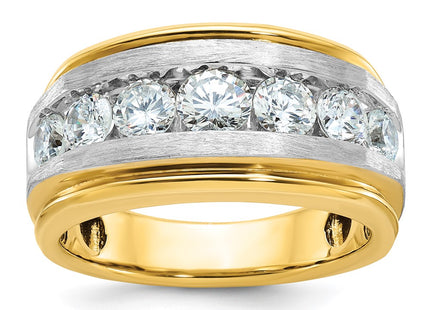14k Yellow & Rhodium Rings Style B63943 - Classique Jewelry Inc.