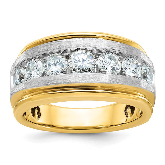 14k Yellow & Rhodium Rings Style B63943 - Classique Jewelry Inc.