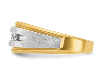 14k Yellow & Rhodium Rings Style B63944 - Classique Jewelry Inc.