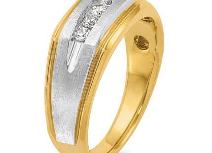 14k Yellow & Rhodium Rings Style B63944 - Classique Jewelry Inc.