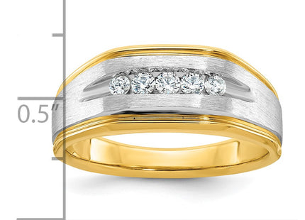 14k Yellow & Rhodium Rings Style B63944 - Classique Jewelry Inc.