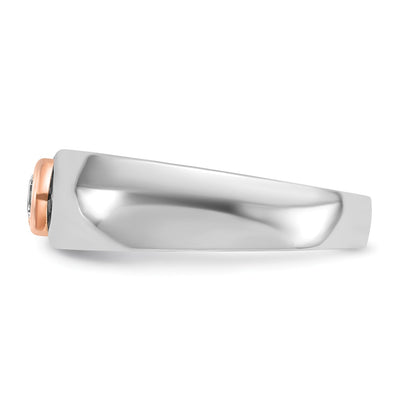 14K Two-tone White/Rose Gold IBGoodman Men's 1/4 carat Diamond Complete Ring