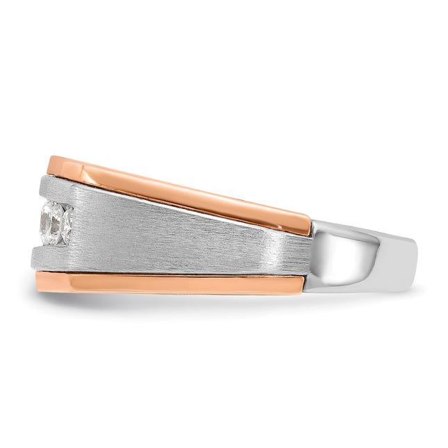 14K white gold diamond ring, further view