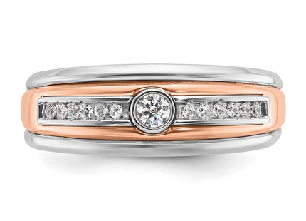 14K White/Rose Gold Rings Style B64030 - Classique Jewelry Inc.