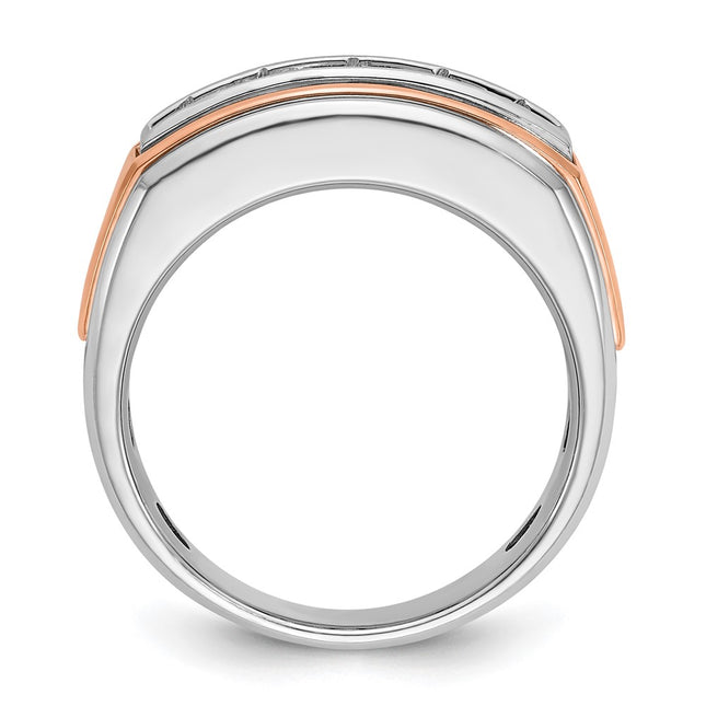 14K White/Rose Gold Rings Style B64035 - Classique Jewelry Inc.