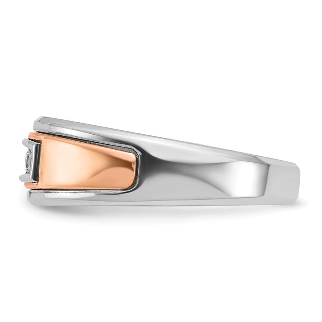 14K white gold diamond ring, further view
