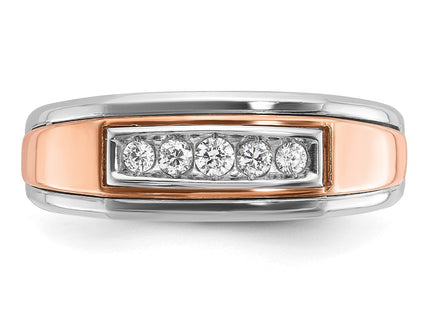 14K White/Rose Gold Rings Style B64036 - Classique Jewelry Inc.