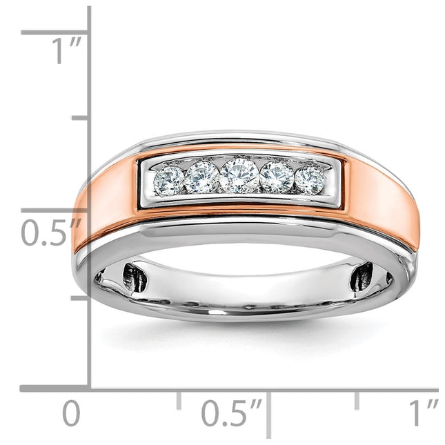 14K White/Rose Gold Rings Style B64036 - Classique Jewelry Inc.