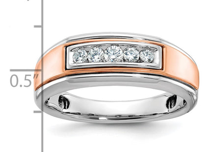 14K White/Rose Gold Rings Style B64036 - Classique Jewelry Inc.