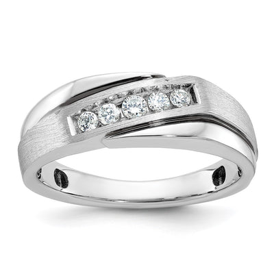14K white gold diamond ring