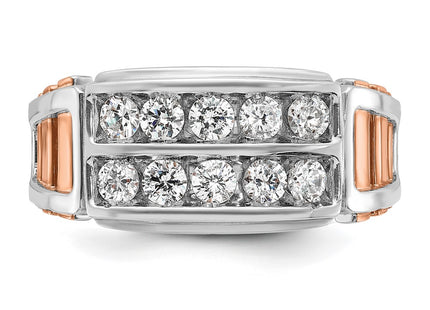 14K White/Rose Gold Rings Style B64054 - Classique Jewelry Inc.