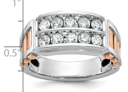 14K White/Rose Gold Rings Style B64054 - Classique Jewelry Inc.