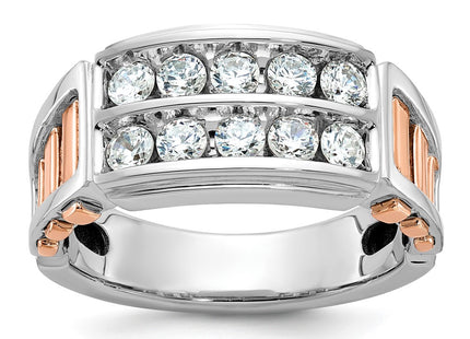 14K White/Rose Gold Rings Style B64054 - Classique Jewelry Inc.