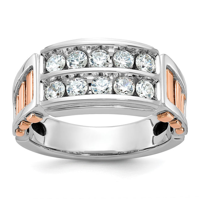 14K White/Rose Gold Rings Style B64054 - Classique Jewelry Inc.