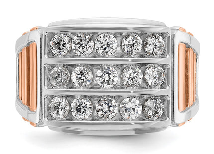 14K White/Rose Gold Rings Style B64055 - Classique Jewelry Inc.