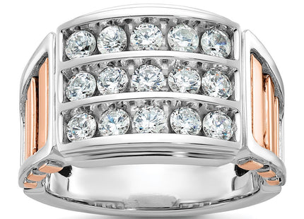 14K White/Rose Gold Rings Style B64055 - Classique Jewelry Inc.