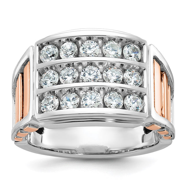 14K White/Rose Gold Rings Style B64055 - Classique Jewelry Inc.