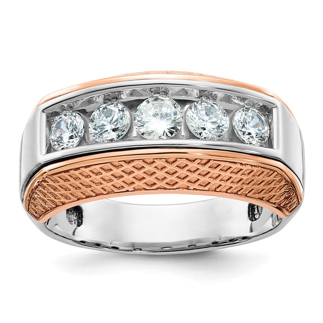 14K White/Rose Gold Rings Style B64072 - Classique Jewelry Inc.