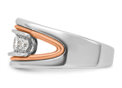 14K White/Rose Gold Rings Style B64077 - Classique Jewelry Inc.