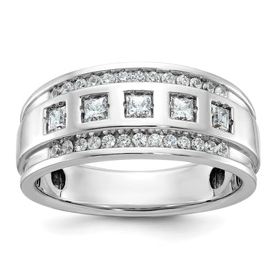 14K white gold diamond ring